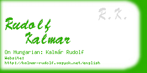 rudolf kalmar business card
